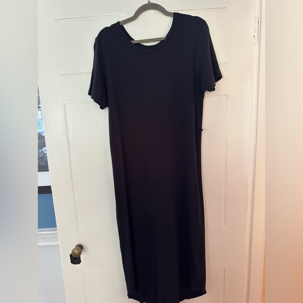 Anthropologie Black Long Sleeve Dress
